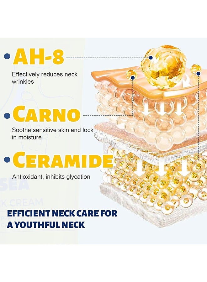 Hoygi Neck Cream, Neck Tightening Treatment, Anti-aging Firming Lifting Neck Cream, Hyaluronic Acid Reduces Wrinkles, Suitable For Crepey Skin Body Care, Smooths Wrinkles & Fine Lines, 150G - Image 5